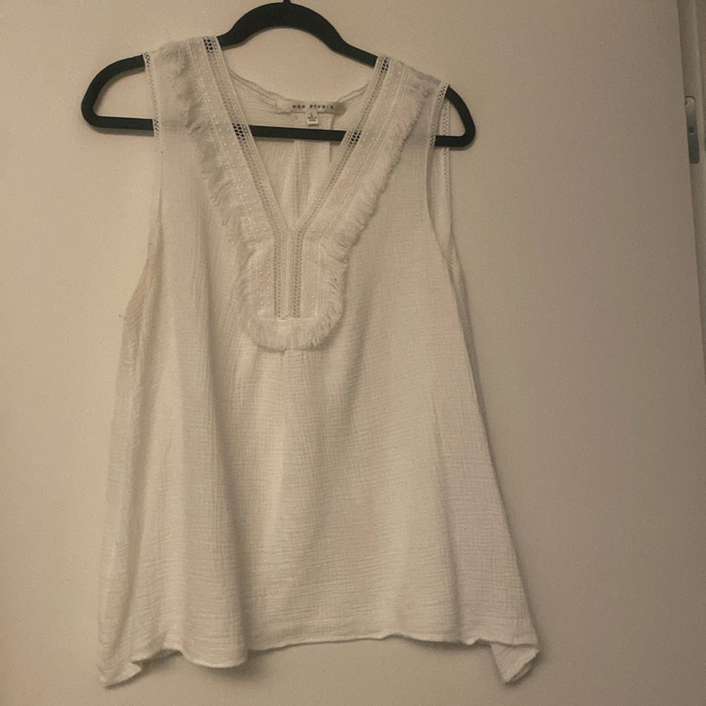 Max Studio flows A-line cotton tank